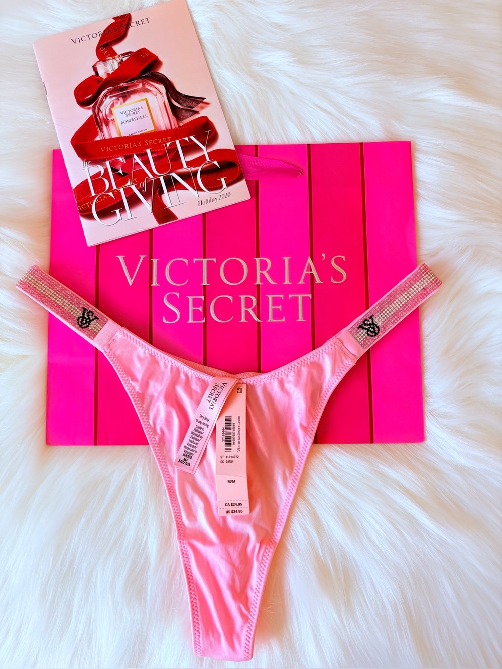 🩷🩷Victoria’s Secret logo shine strap panty (M)🩷🩷